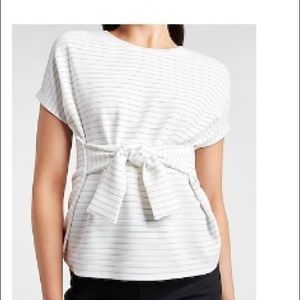 EXPRESS STRIPED TIE WAIST TEE